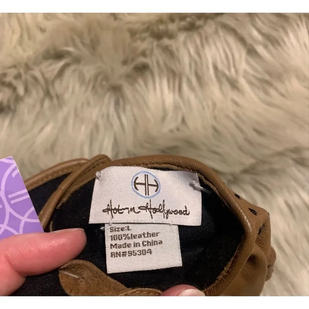 NWT Hot In Hollywood Leather Gloves